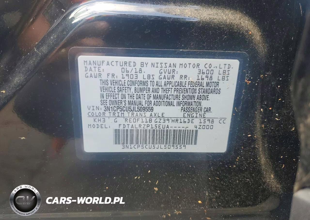 2018 Nissan Kicks S VIN:3N1CP5CU5JL509559 - 12