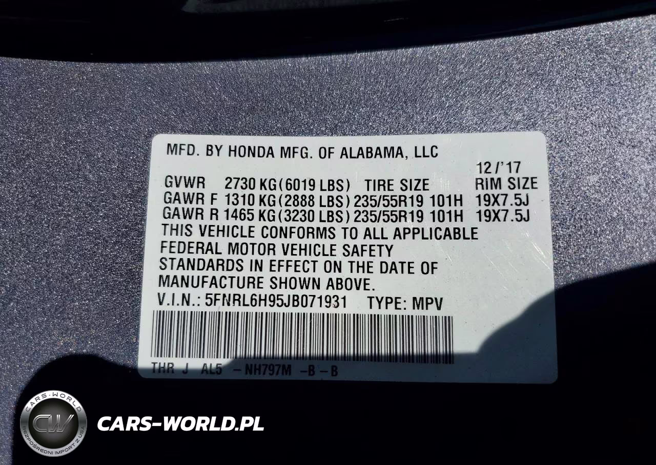 2018 Honda Odyssey Elite VIN:5FNRL6H95JB071931 - 13