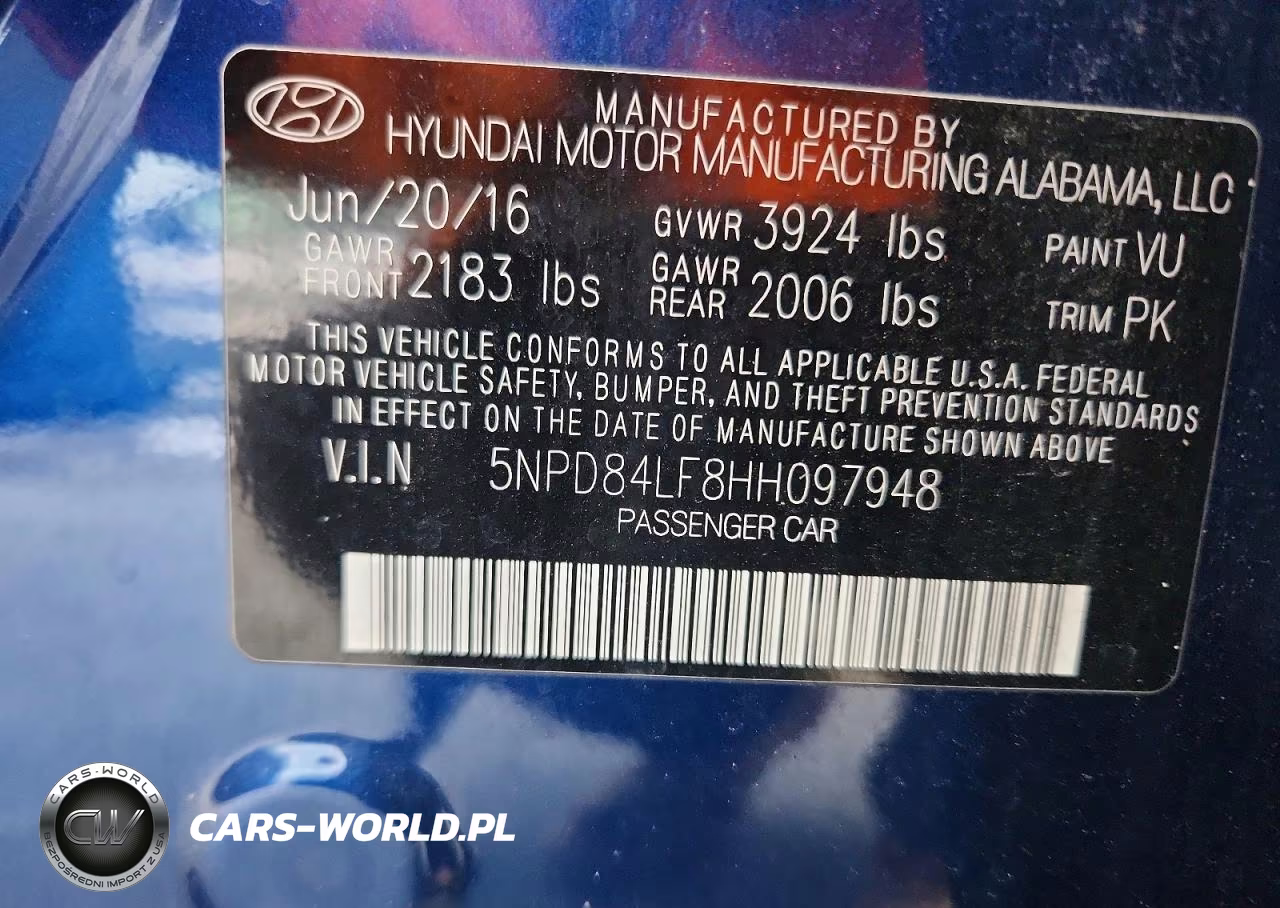 2017 Hyundai Elantra Se VIN:5NPD84LF8HH097948 - 12