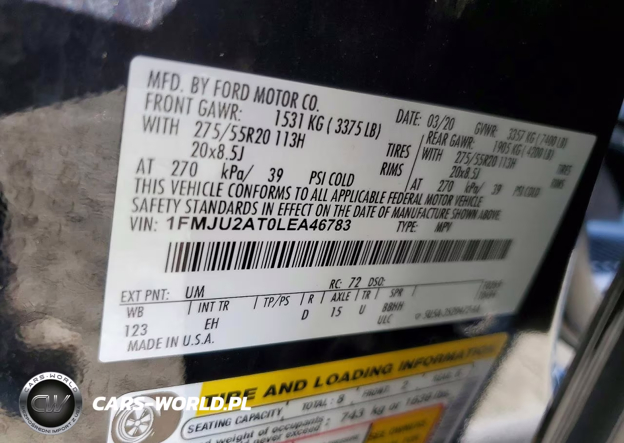 2020 Ford Expedition Limited VIN:1FMJU2AT0LEA46783 - 13