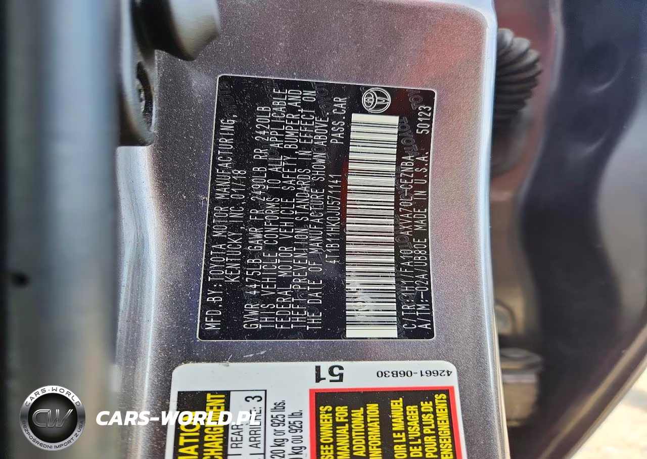 2018 Toyota Camry Le VIN:4T1B11HK0JU571141 - 12