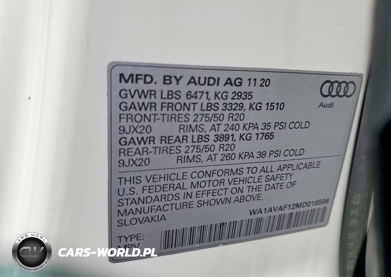 2021 Audi Q8 Premium VIN:WA1AVAF12MD018598 - 13