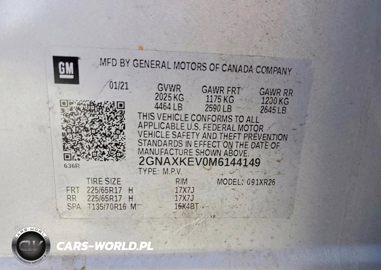 2021 Chevrolet Equinox Lt VIN:2GNAXKEV0M6144149 - 13