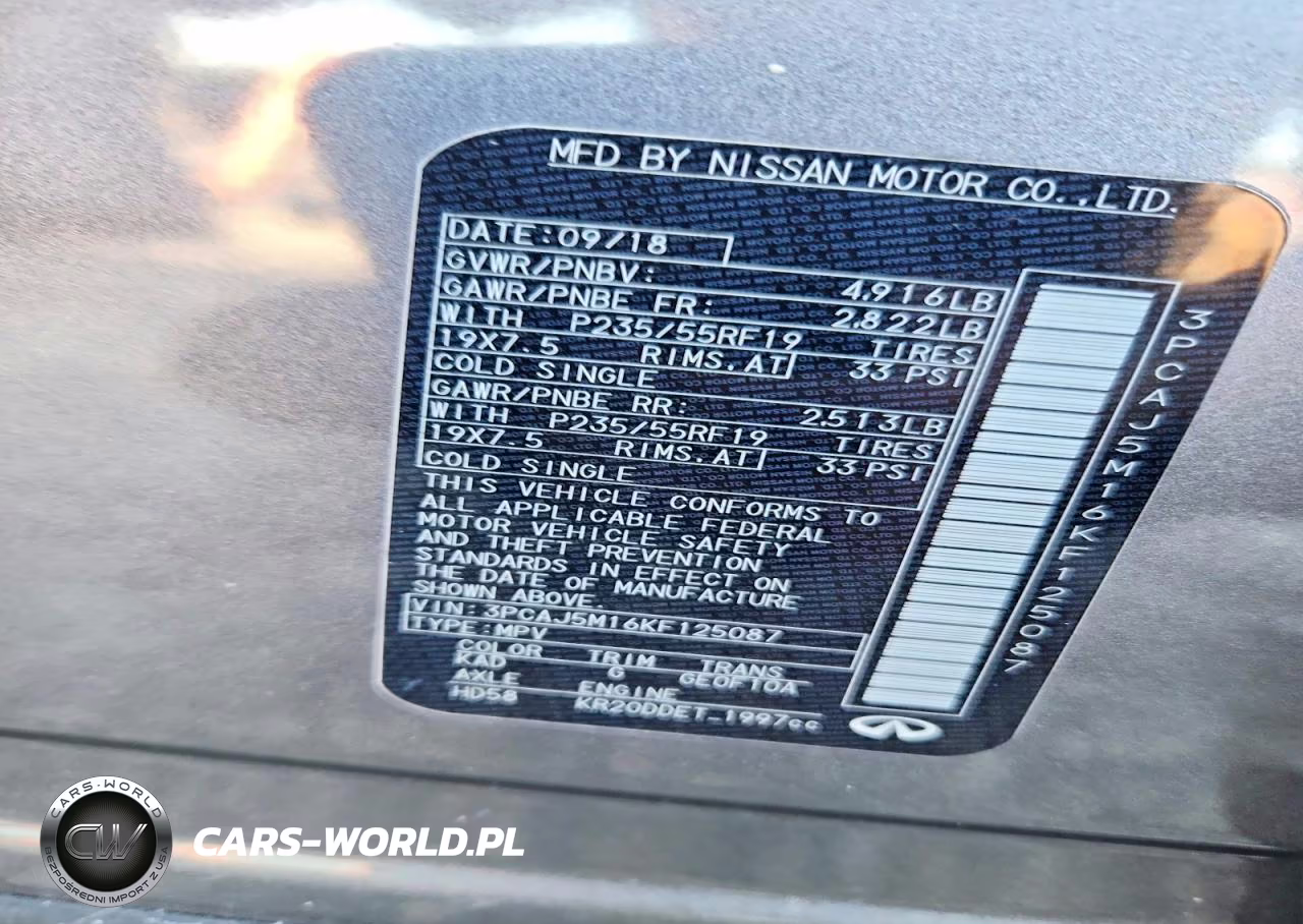 2019 Infiniti Qx50 Essential VIN:3PCAJ5M16KF125087 - 13