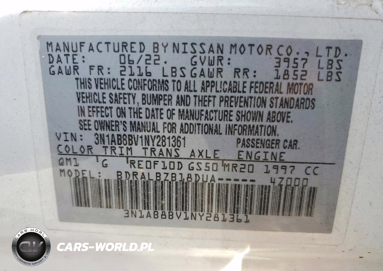 2022 Nissan Sentra S VIN:3N1AB8BV1NY281361 - 12