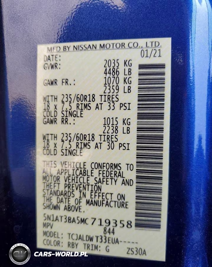 2021 Nissan Rogue Sv VIN:5N1AT3BA5MC719358 - 14