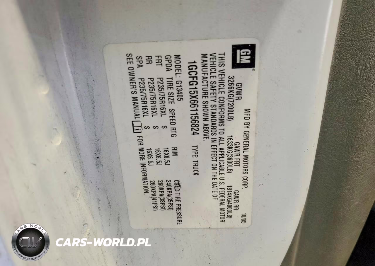 2006 Chevrolet Express G1500 VIN:1GCFG15X661156824 - 13