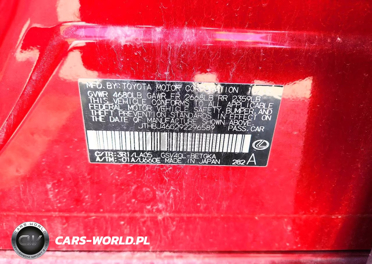 2009 Lexus Es 350 VIN:JTHBJ46G292296589 - 12