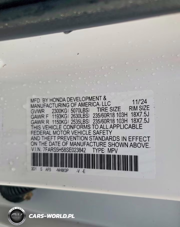 2025 Honda Cr-V Sport VIN:7FARS5H58SE023842 - 13