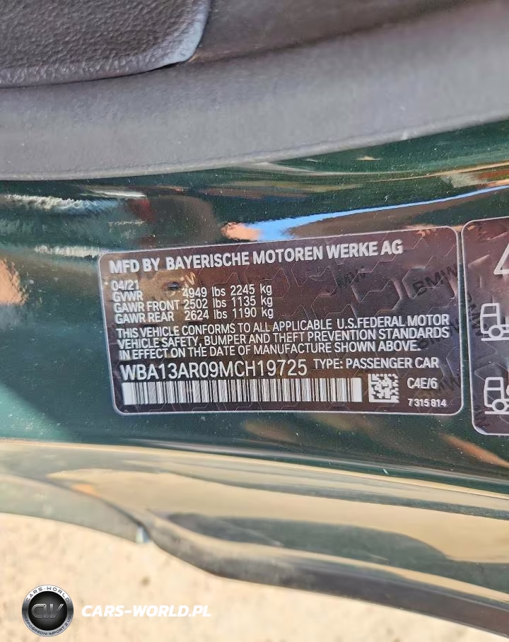 2021 BMW M440Xi VIN:WBA13AR09MCH19725 - 12