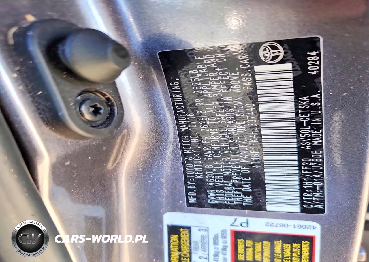 2017 Toyota Camry Se VIN:4T1BF1FK4HU337440 - 12