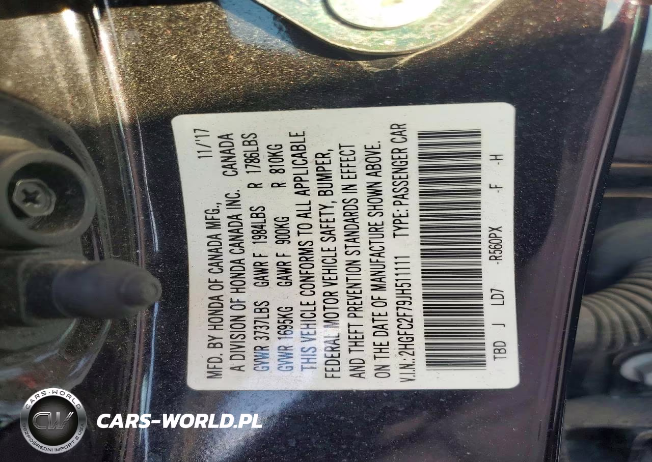 2018 Honda Civic Ex VIN:2HGFC2F79JH511111 - 13