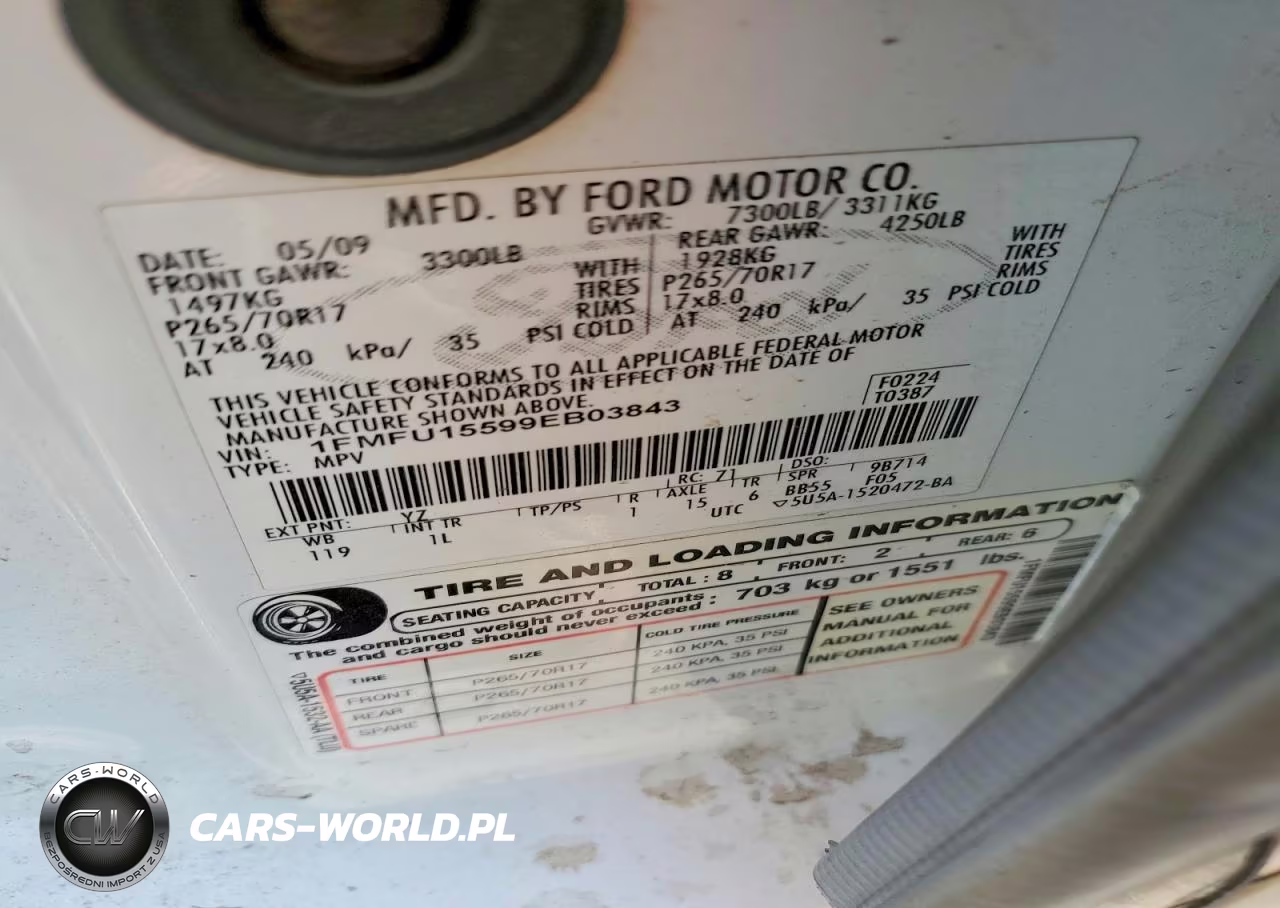 2009 Ford Expedition Xlt VIN:1FMFU15599EB03843 - 14