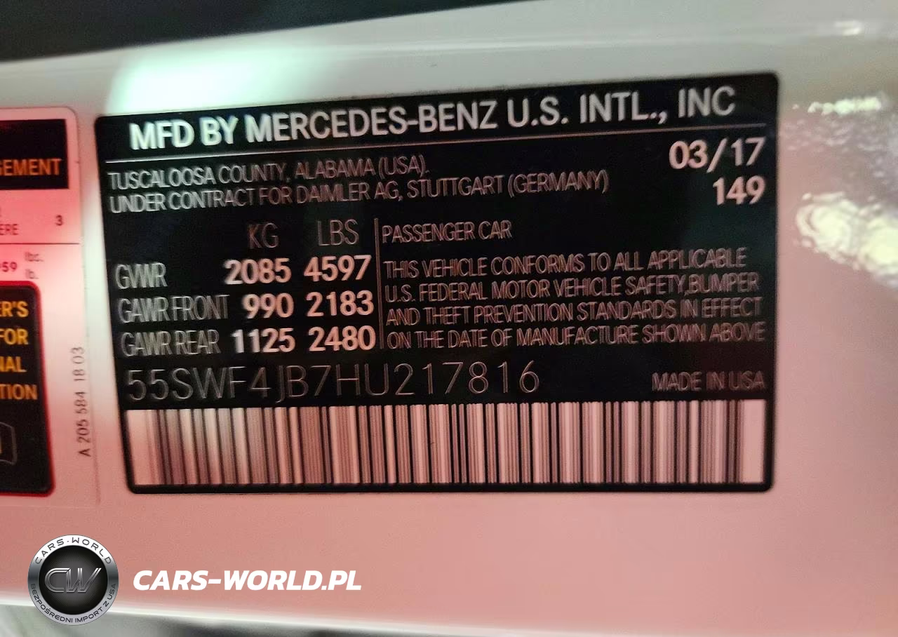 2017 Mercedes-Benz C 300 VIN:55SWF4JB7HU217816 - 12
