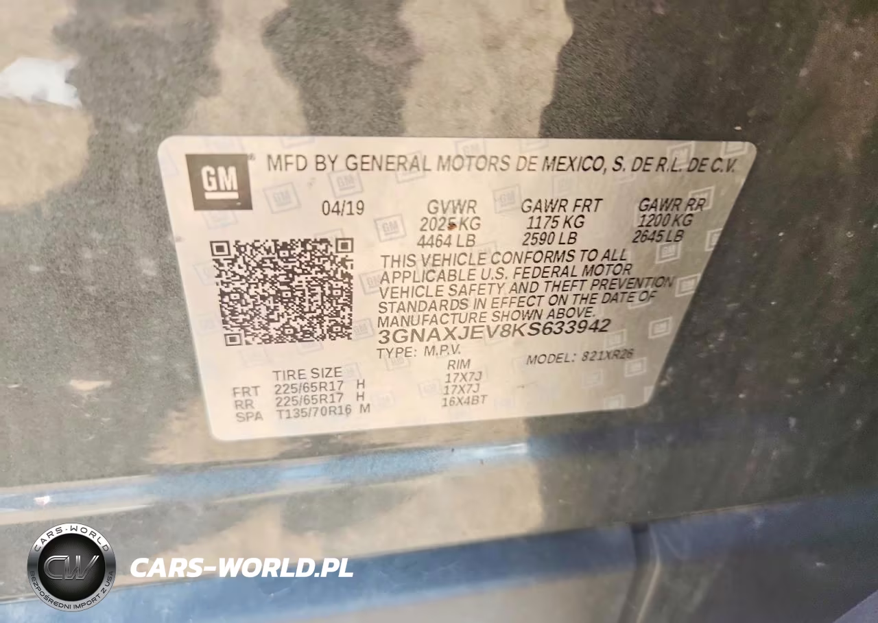 2019 Chevrolet Equinox Lt VIN:3GNAXJEV8KS633942 - 12