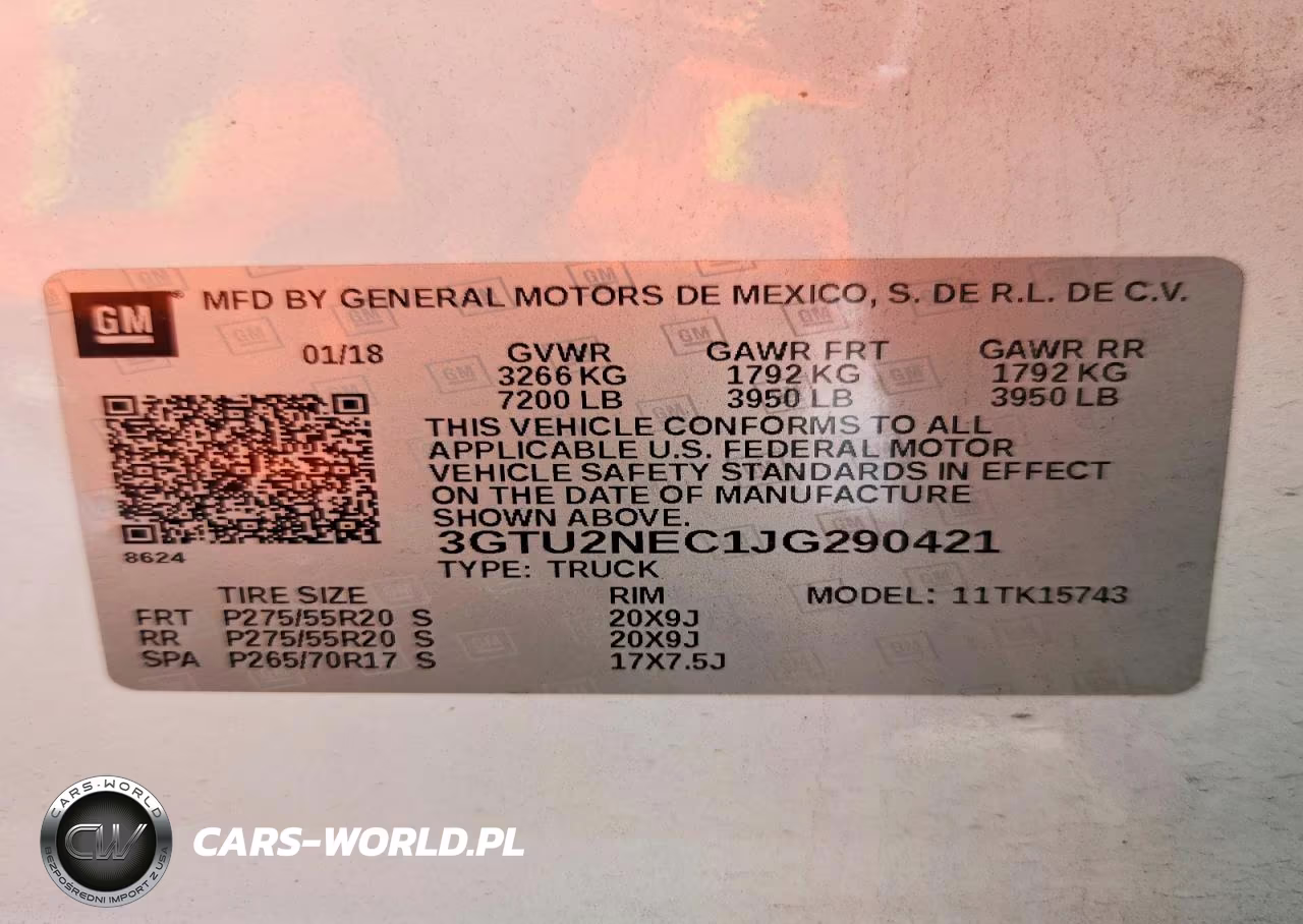 2018 GMC Sierra K1500 Slt VIN:3GTU2NEC1JG290421 - 12