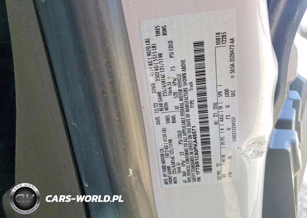 2023 Ford Transit T-250 Delivery Van VIN:1FTBR1C80PKA48571 - 13