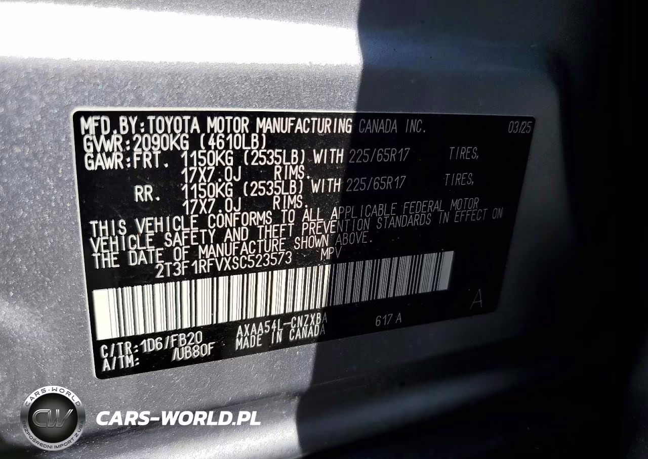 2025 Toyota Rav4 Le VIN:2T3F1RFVXSC523573 - 14