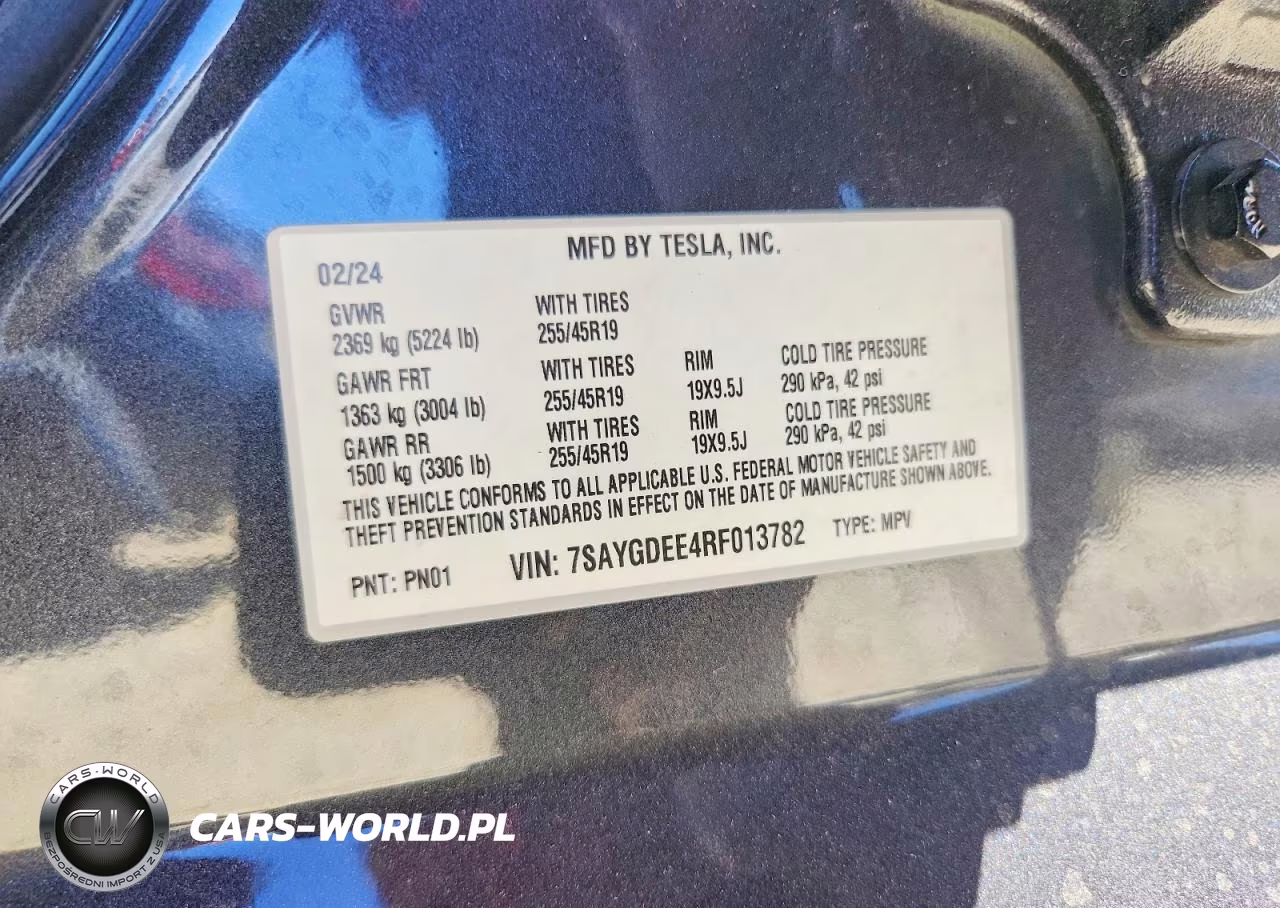 2024 Tesla Model Y VIN:7SAYGDEE4RF013782 - 13