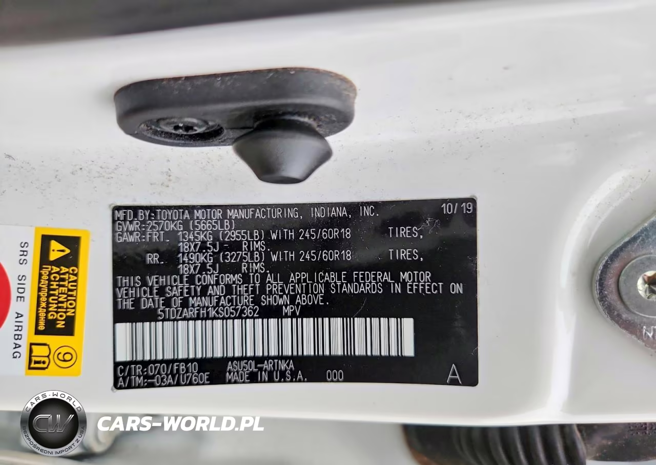 2019 Toyota Highlander Le VIN:5TDZARFH1KS057362 - 13