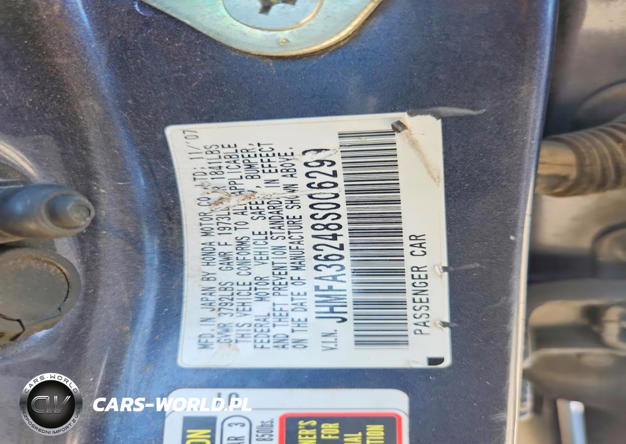 2008 Honda Civic Hybrid VIN:JHMFA36248S006299 - 13