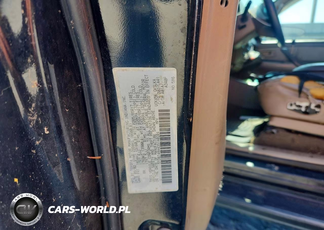 2003 Toyota Sequoia Limited VIN:5TDBT48A43S140204 - 13