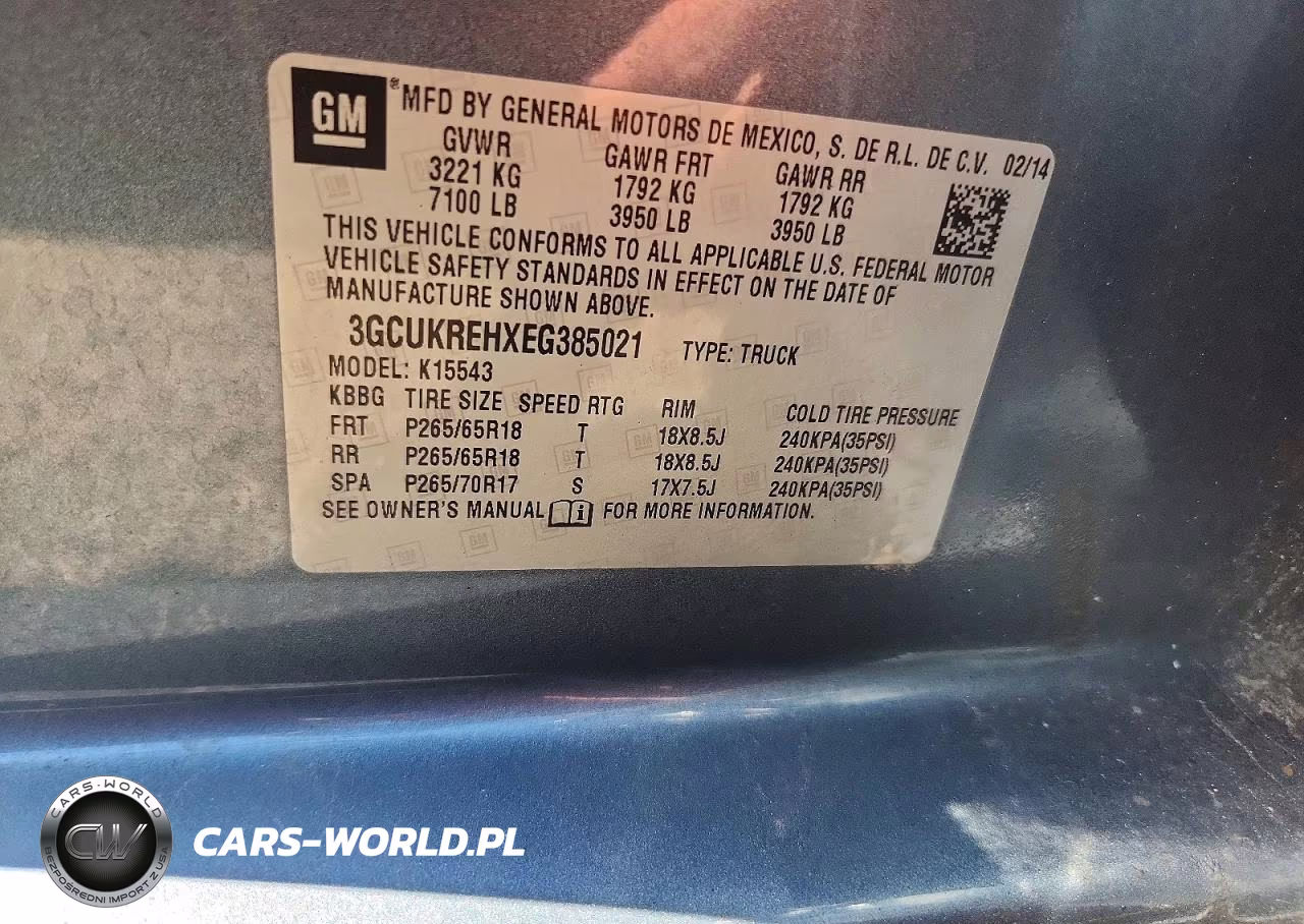 2014 Chevrolet Silverado K1500 Lt VIN:3GCUKREHXEG385021 - 12