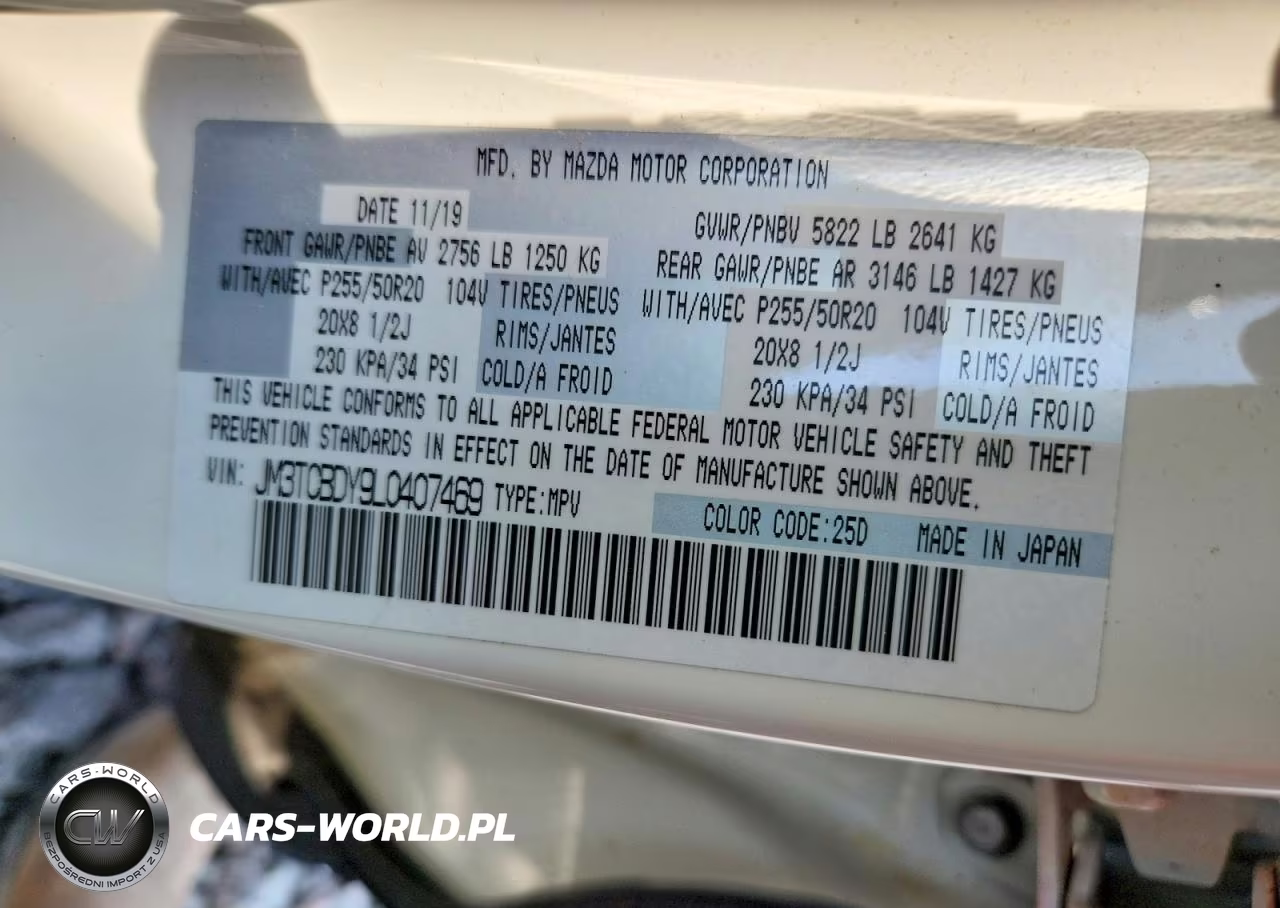 2020 Mazda Cx-9 Grand Touring VIN:JM3TCBDY9L0407469 - 14