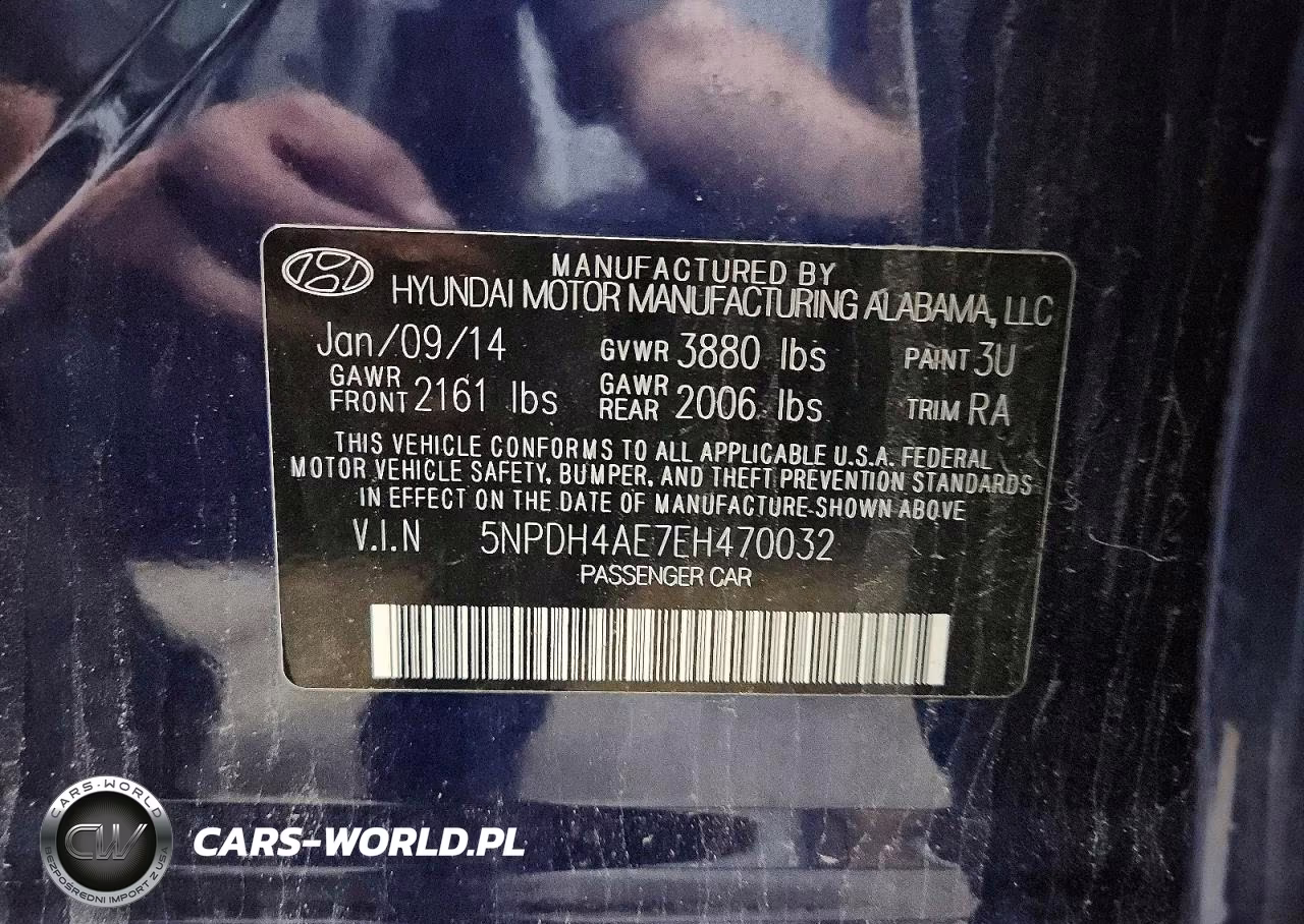 2014 Hyundai Elantra Se VIN:5NPDH4AE7EH470032 - 12