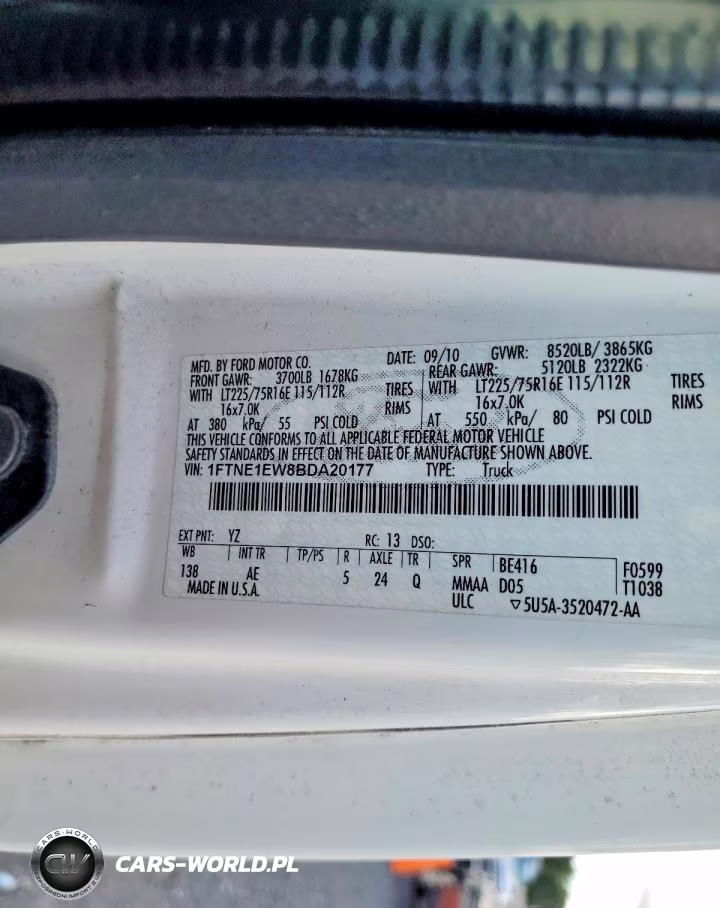 2011 Ford E150 Delivery Van VIN:1FTNE1EW8BDA20177 - 13