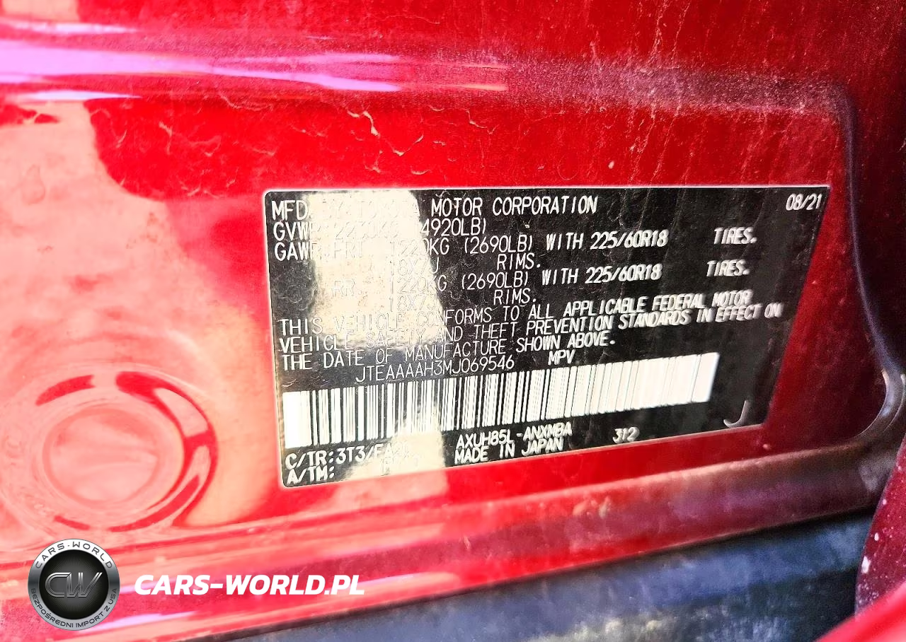 2021 Toyota Venza Le VIN:JTEAAAAH3MJ069546 - 13
