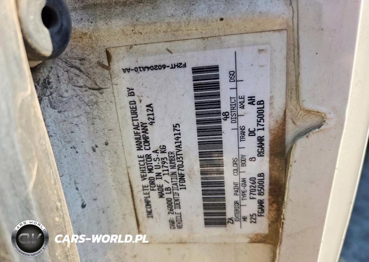1996 Ford F700 Dump Truck VIN:1FDNF70J3TVA14175 - 13