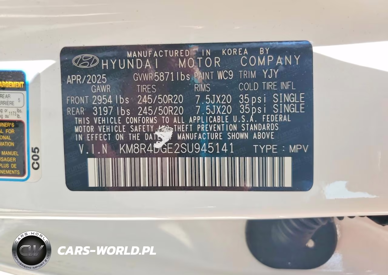 2025 Hyundai Palisade Sel Premium VIN:KM8R4DGE2SU945141 - 13