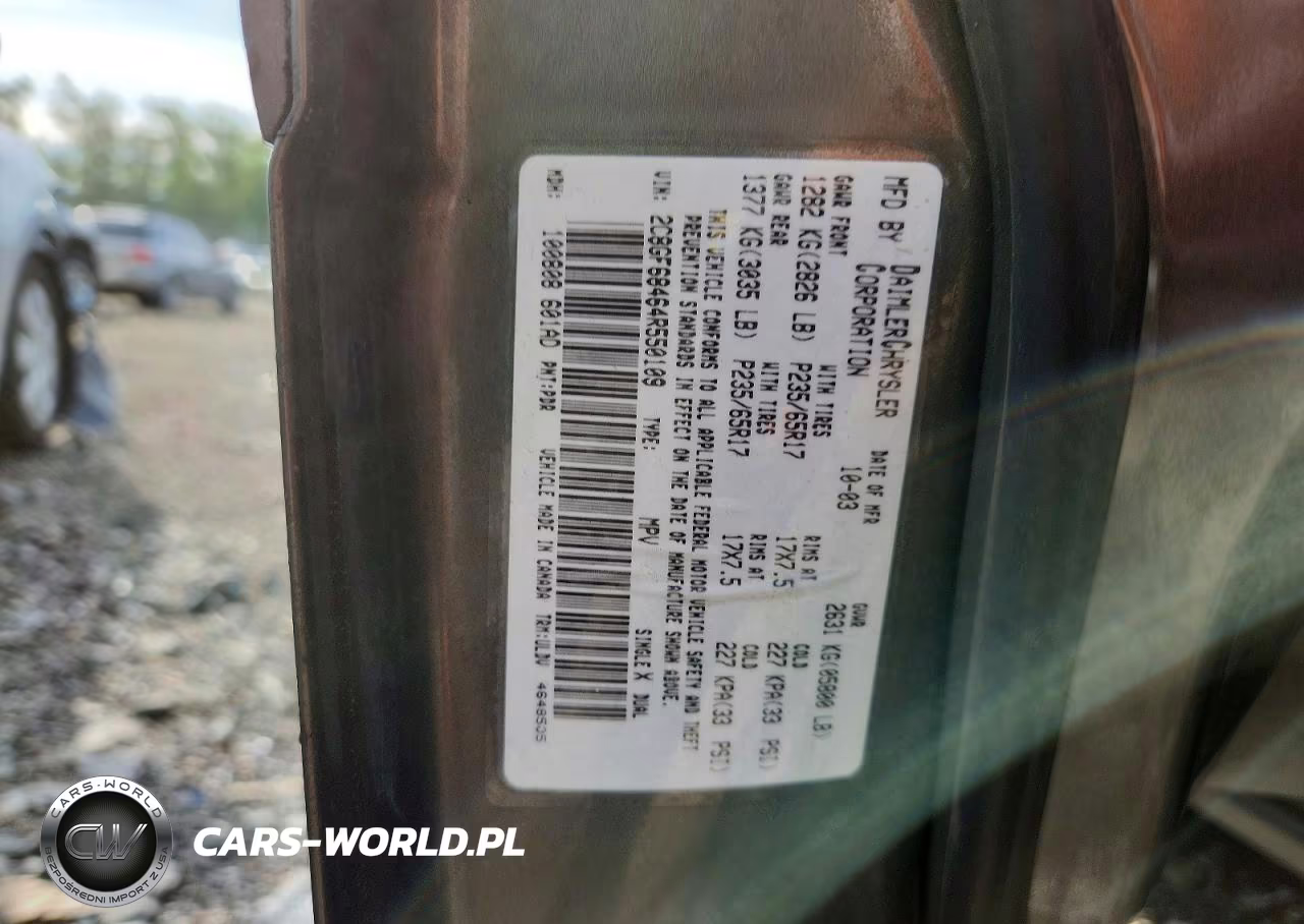 2004 Chrysler Pacifica VIN:2C8GF68464R550109 - 13