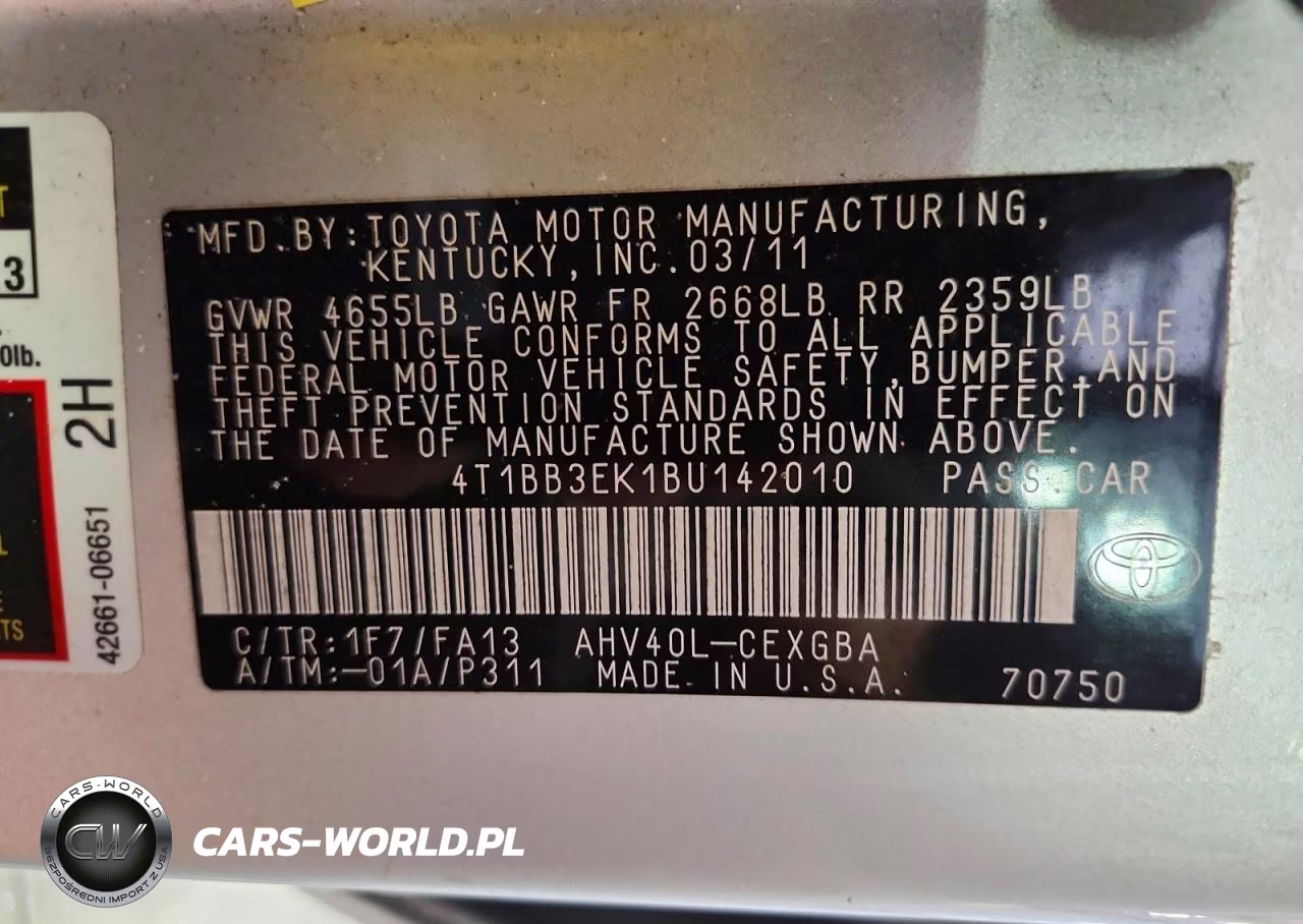 2011 Toyota Camry Hybrid VIN:4T1BB3EK1BU142010 - 12