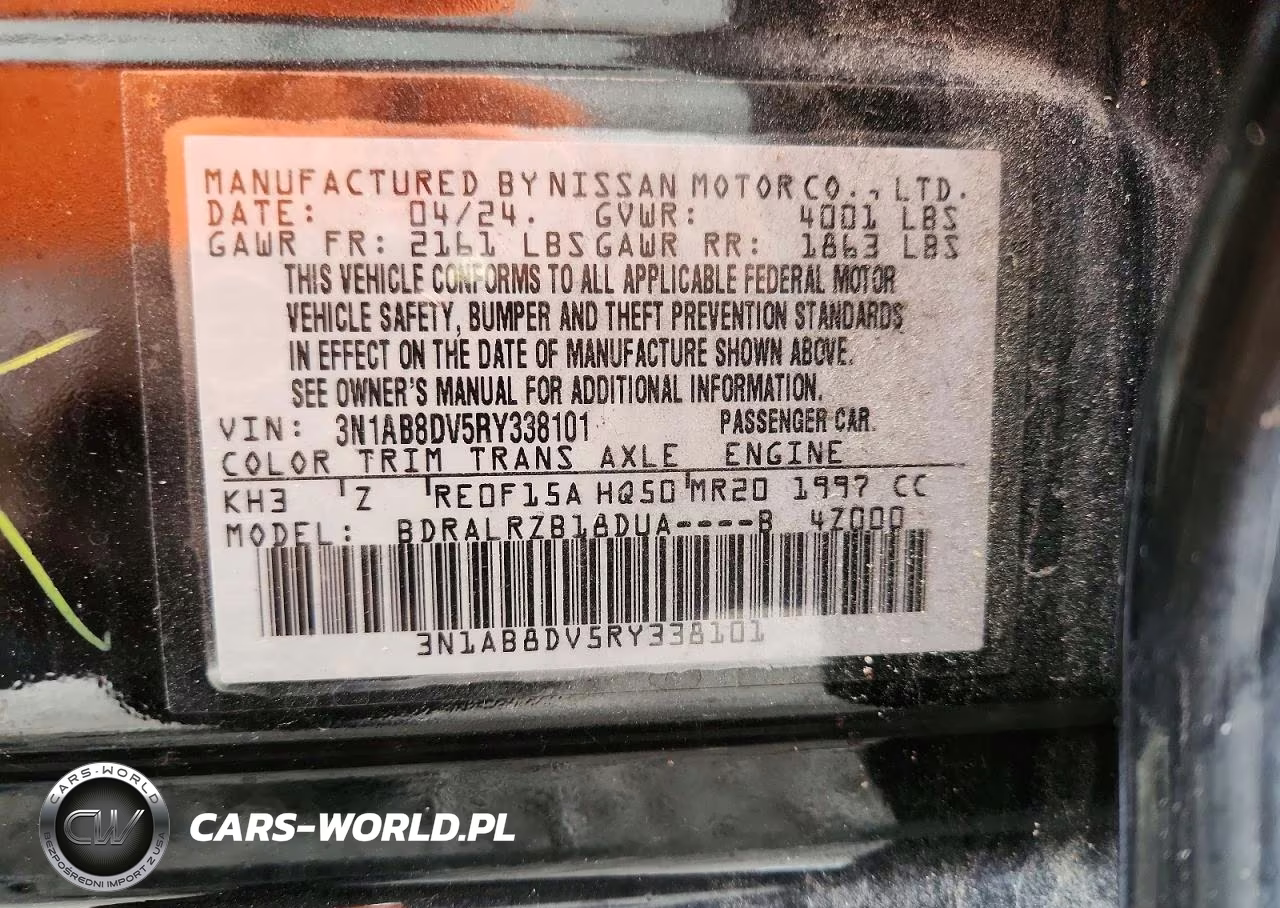 2024 Nissan Sentra Sr VIN:3N1AB8DV5RY338101 - 12