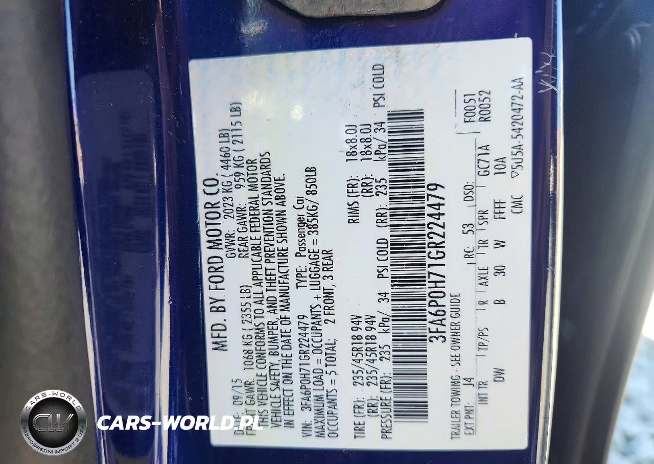 2016 Ford Fusion Se VIN:3FA6P0H71GR224479 - 12