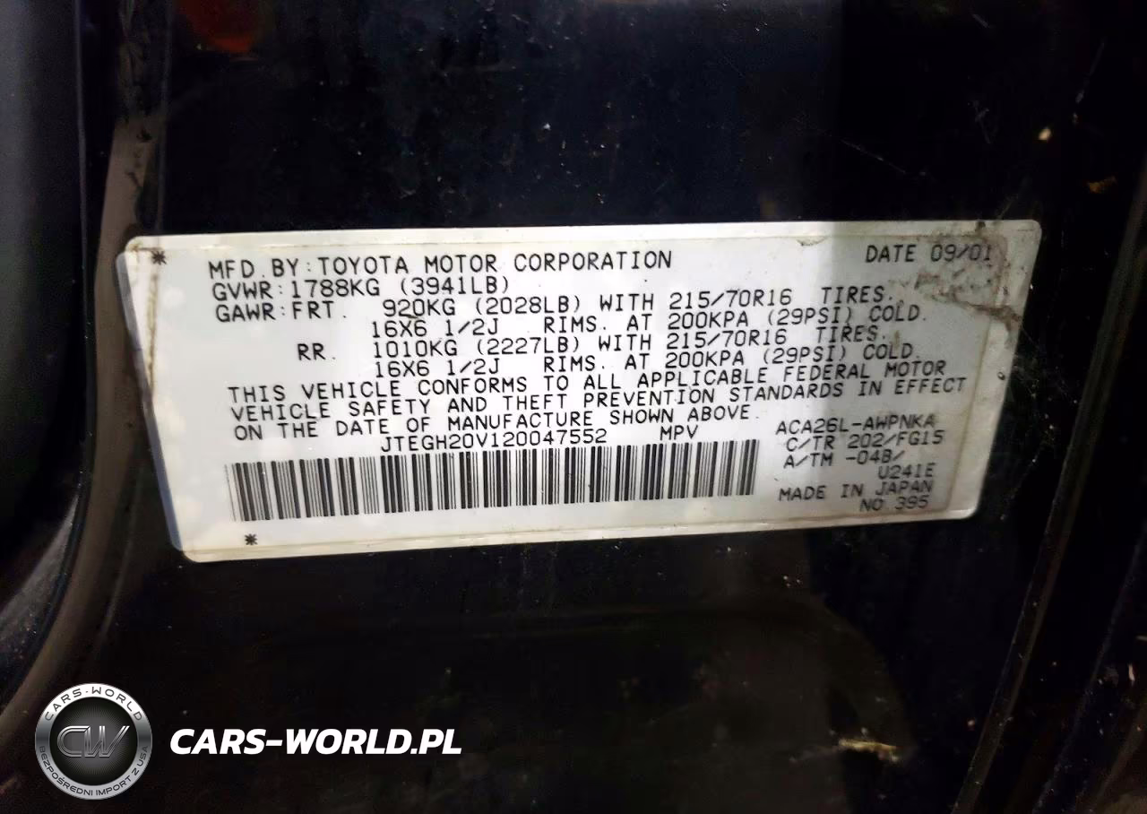 2002 Toyota Rav4 Base VIN:JTEGH20V120047552 - 13