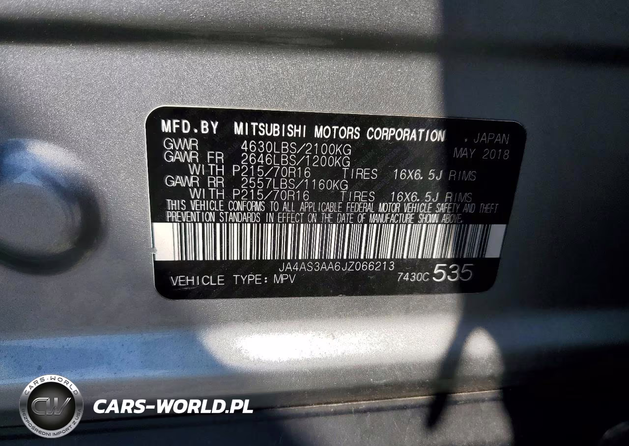 2018 Mitsubishi Eclipse Cross Es VIN:JA4AS3AA6JZ066213 - 13