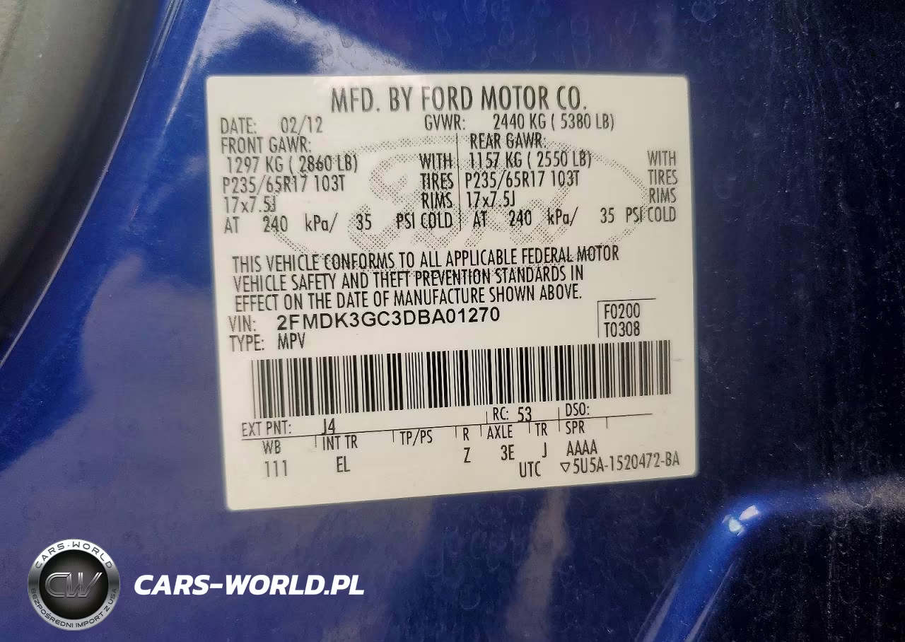 2013 Ford Edge Se VIN:2FMDK3GC3DBA01270 - 12