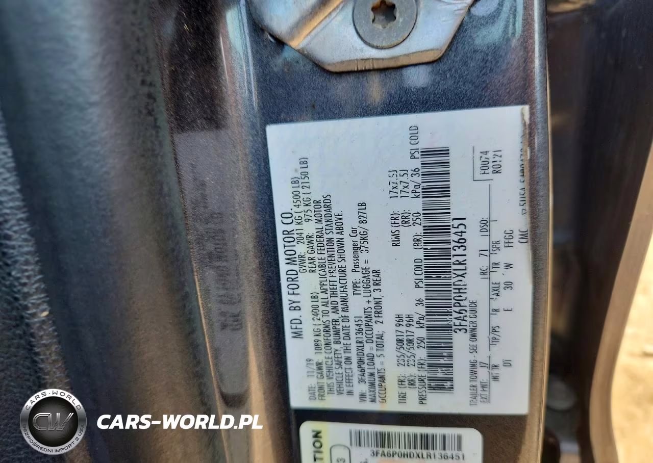 2020 Ford Fusion Se VIN:3FA6P0HDXLR136451 - 12