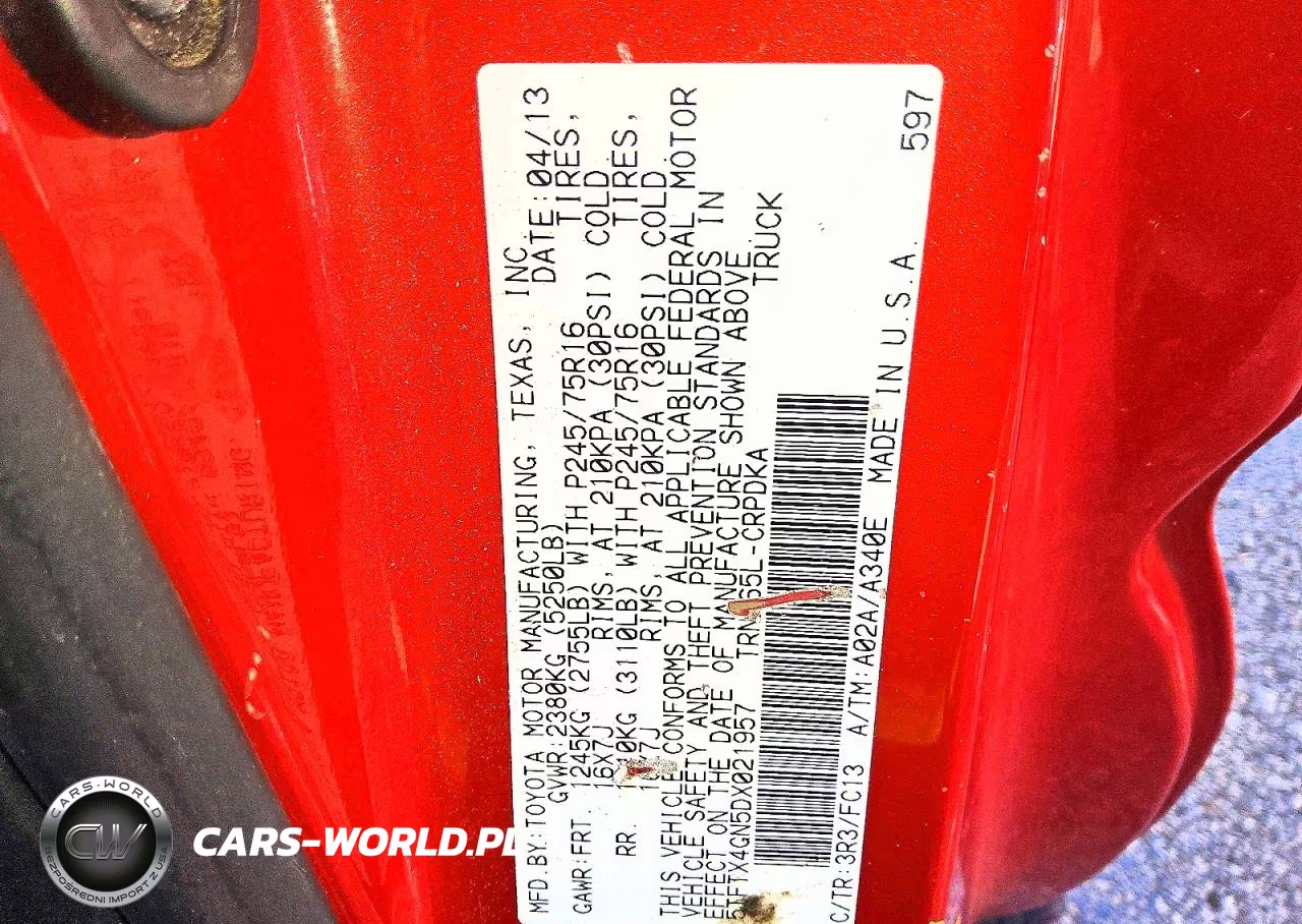 2013 Toyota Tacoma Prerunner Access Cab VIN:5TFTX4GN5DX021957 - 12