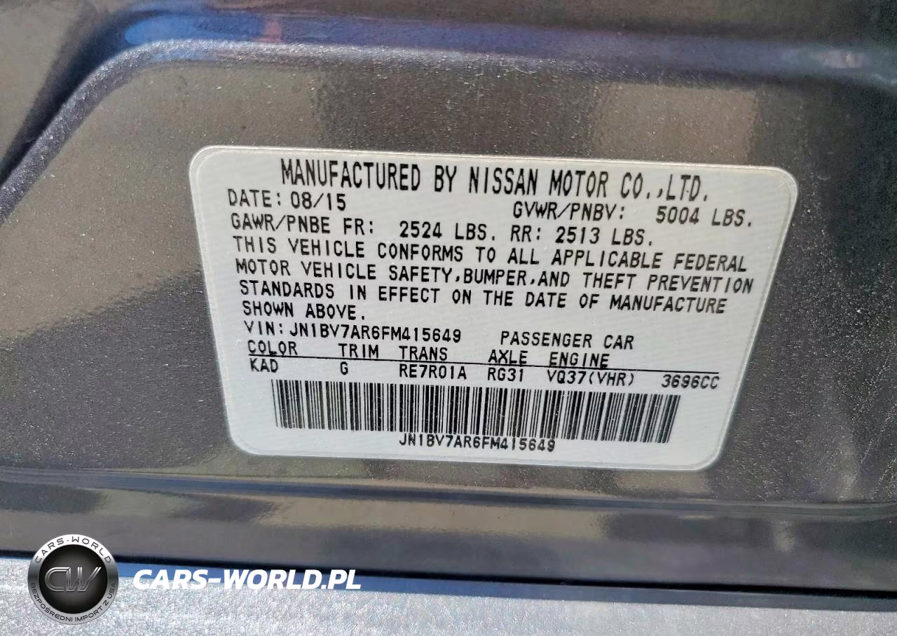 2015 Infiniti Q50 Sport VIN:JN1BV7AR6FM415649 - 12