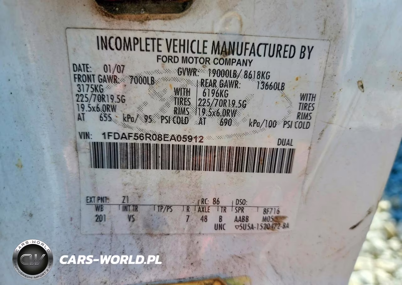 2008 Ford F550 Super Duty VIN:1FDAF56R08EA05912 - 12
