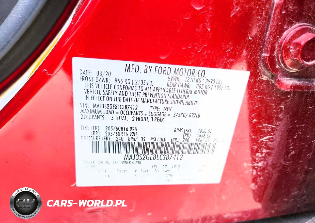 2020 Ford Ecosport Se VIN:MAJ3S2GE8LC387412 - 12