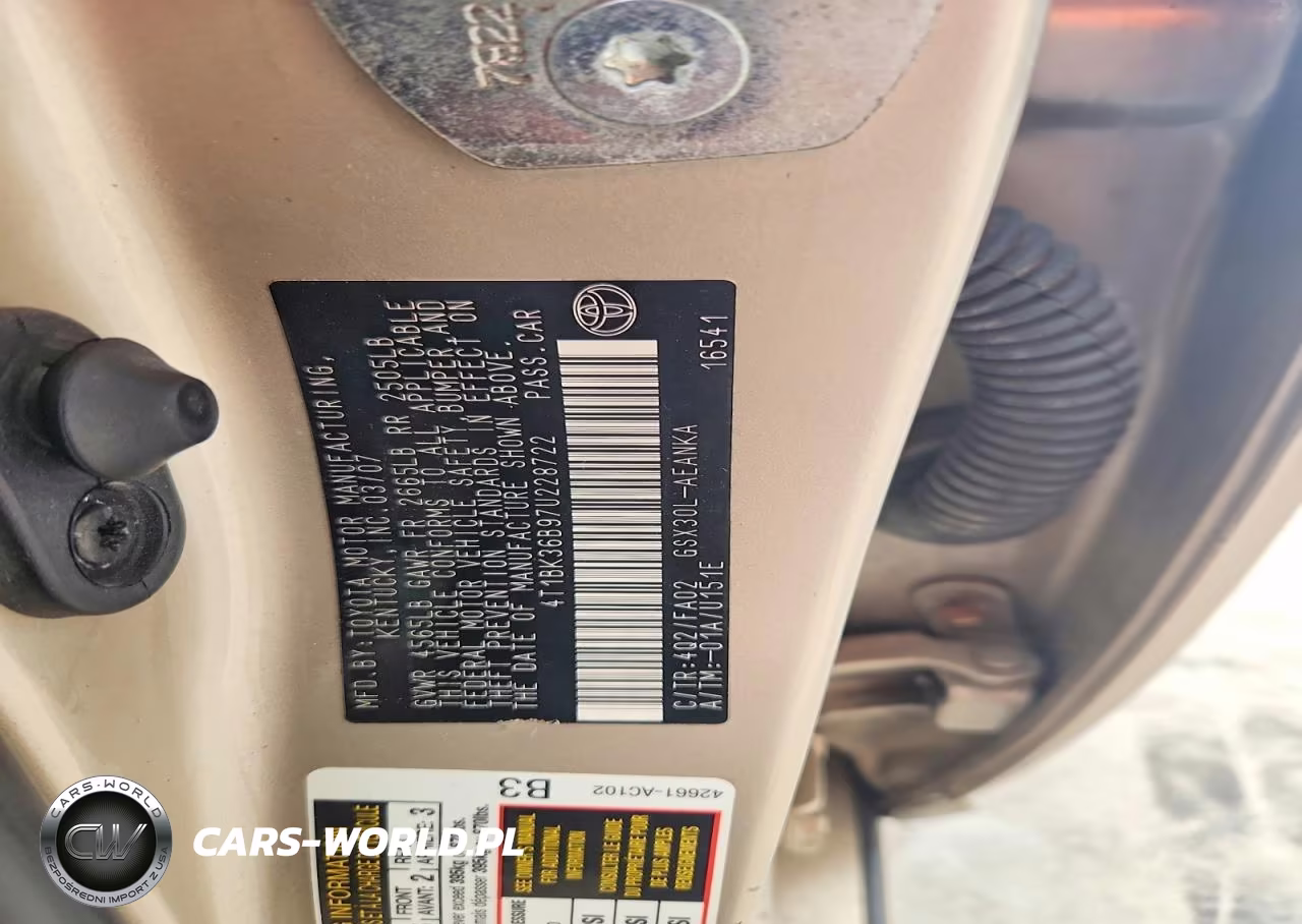 2007 Toyota Avalon Xl VIN:4T1BK36B97U228722 - 12