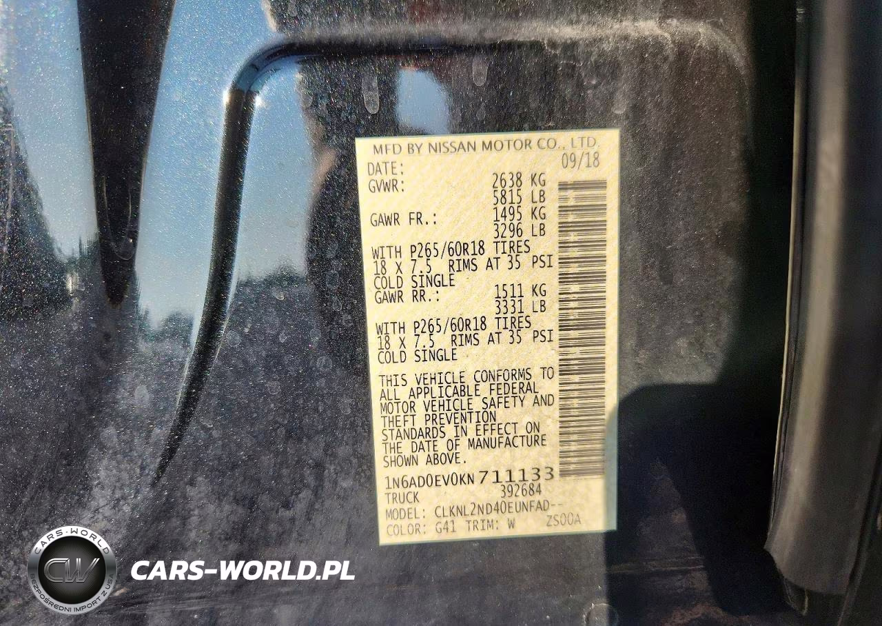 2019 Nissan Frontier Sv VIN:1N6AD0EV0KN711133 - 12