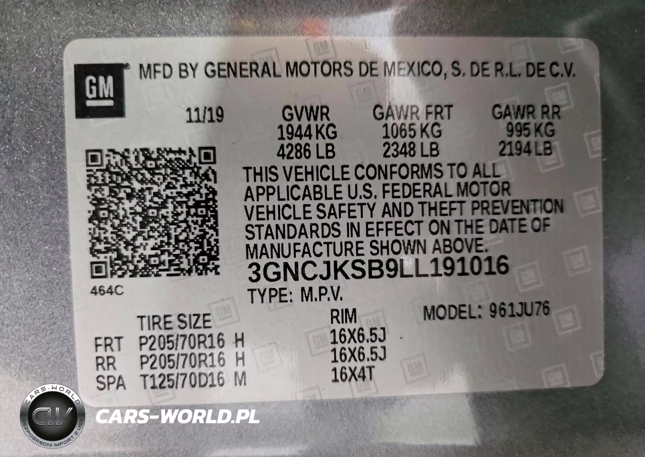 2020 Chevrolet Trax Ls VIN:3GNCJKSB9LL191016 - 12