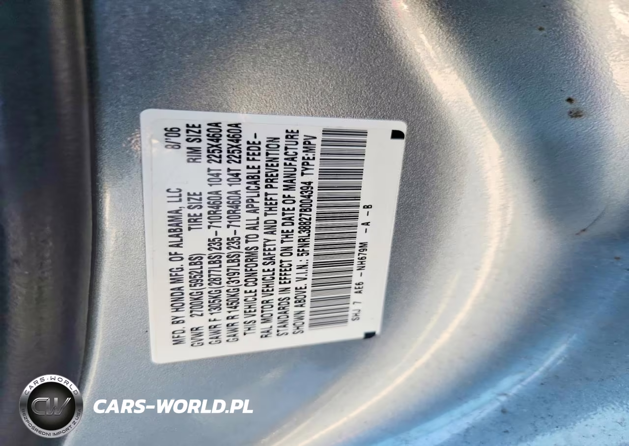 2007 Honda Odyssey Touring VIN:5FNRL38827B004394 - 14
