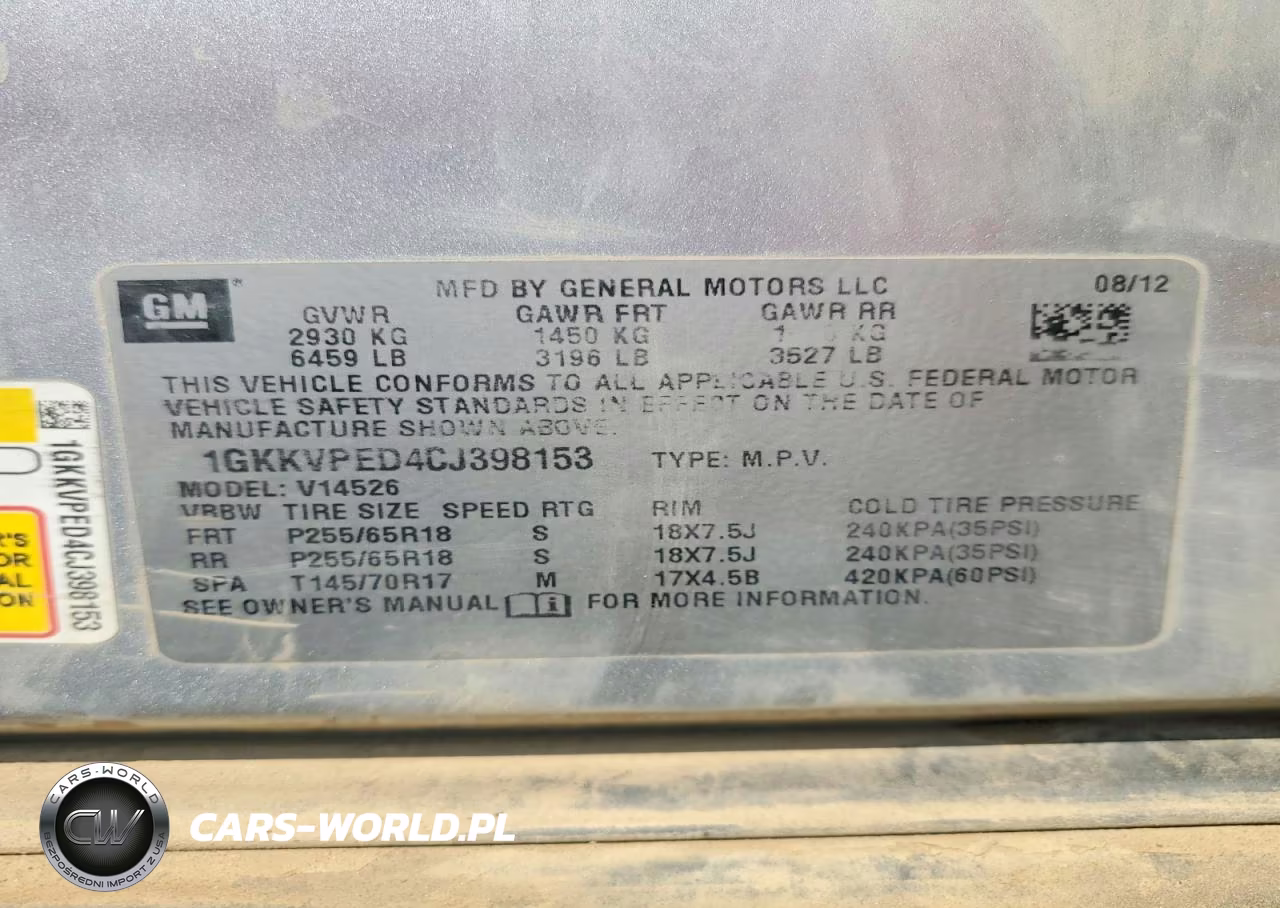 2012 GMC Acadia Sle VIN:1GKKVPED4CJ398153 - 13